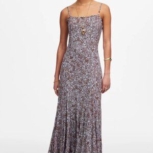 NWT Madewell Square Neck Sleeveless Maxi Dress in Floral Sz 4